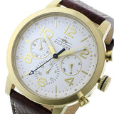 Tommy Hilfiger Jake Quartz White Dial Brown Leather Strap Watch for Men - 1791231