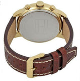 Tommy Hilfiger Jake Quartz White Dial Brown Leather Strap Watch for Men - 1791231