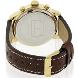 Tommy Hilfiger Jake Quartz White Dial Brown Leather Strap Watch for Men - 1791231