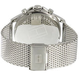 Tommy Hilfiger Dean Chronograph White Dial Silver Mesh Bracelet Watch for Men - 1791277