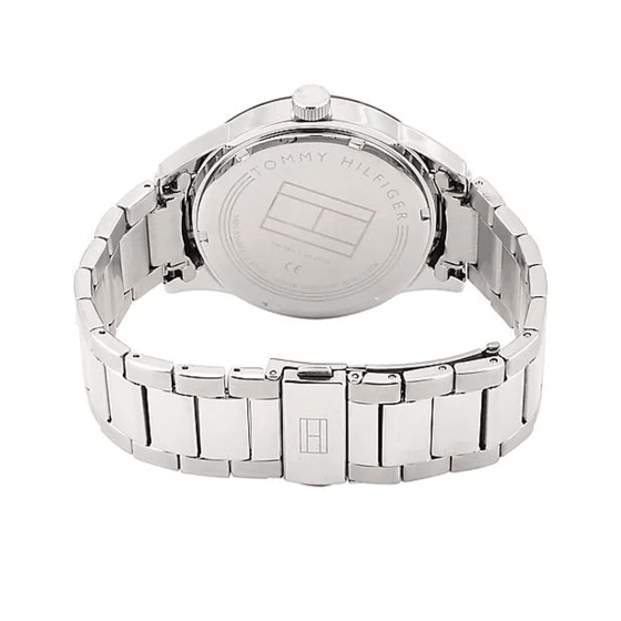 Tommy Hilfiger Keagan Blue Dial Silver Steel Strap Watch for Men - 1791293