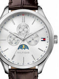 Tommy Hilfiger Oliver Quartz White Dial Brown Leather Strap Watch for Men - 1791304