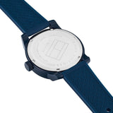 Tommy Hilfiger Denim Quartz Blue Dial Blue Rubber Strap Watch for Men - 1791322