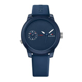 Tommy Hilfiger Denim Quartz Blue Dial Blue Rubber Strap Watch for Men - 1791325