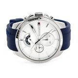 Tommy Hilfiger Decker Quartz White Dial Blue Rubber Strap Watch for Men - 1791349