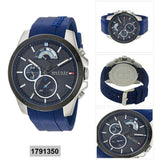 Tommy Hilfiger Decker Quartz Blue Dial Blue Rubber Strap Watch for Men - 1791350