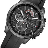 Tommy Hilfiger Decker Black Dial Black Rubber Strap Watch for Men - 1791352