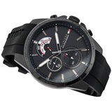 Tommy Hilfiger Decker Black Dial Black Rubber Strap Watch for Men - 1791352