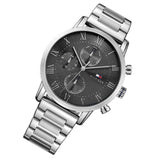 Tommy Hilfiger Kane Chronograph Grey Dial Silver Steel Strap Watch for Men - 1791397