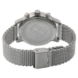 Tommy Hilfiger Kane Quartz Blue Dial Silver Mesh Bracelet Watch for Men - 1791398