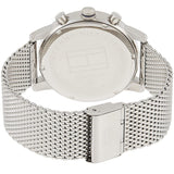 Tommy Hilfiger Kane Quartz Blue Dial Silver Mesh Bracelet Watch for Men - 1791398