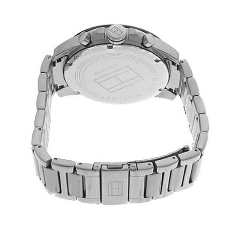 Tommy Hilfiger Decker Quartz Black Dial Silver Steel Strap Watch for Men - 1791472