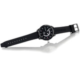 Tommy Hilfiger Denim Quartz Black Dial Black Rubber Strap Watch for Men - 1791483