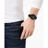 Tommy Hilfiger Denim Quartz Black Dial Black Rubber Strap Watch for Men - 1791483