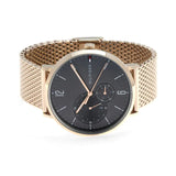 Tommy Hilfiger Brooklyn Grey Dial Gold Mesh Bracelet Watch for Men - 1791506