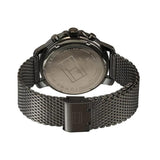 Tommy Hilfiger Deacon Multifunction Black Dial Black Mesh Bracelet Watch for Men - 1791546