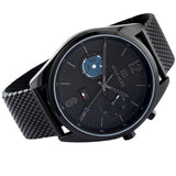 Tommy Hilfiger Deacon Analog Black Dial Black Mesh Bracelet Watch for Men - 1791547