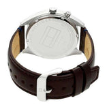 Tommy Hilfiger Shawn Multifunction Grey Dial Brown Leather Strap Watch for Men - 1791615