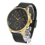 Tommy Hilfiger Chase Quartz Black Dial Black Mesh Bracelet Watch for Men - 1791580