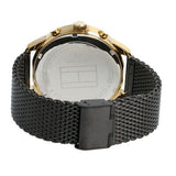 Tommy Hilfiger Chase Quartz Black Dial Black Mesh Bracelet Watch for Men - 1791580