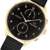 Tommy Hilfiger Chase Quartz Black Dial Black Mesh Bracelet Watch for Men - 1791580