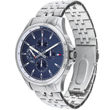 Tommy Hilfiger Shawn Multifunction Quartz Blue Dial Silver Steel Strap Watch for Men - 1791612