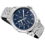 Tommy Hilfiger Shawn Multifunction Quartz Blue Dial Silver Steel Strap Watch for Men - 1791612