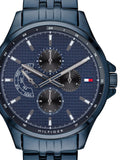 Tommy Hilfiger Shawn Quartz Blue Dial Blue Steel Strap Watch for Men - 1791618