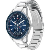 Tommy Hilfiger Austin Blue Dial Silver Steel Strap Watch for Men - 1791640