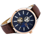 Tommy Hilfiger Spencer Blue Dial Brown Leather Strap Watch for Men - 1791642