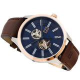 Tommy Hilfiger Spencer Blue Dial Brown Leather Strap Watch for Men - 1791642