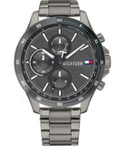 Tommy Hilfiger Bank Grey Dial Grey Steel Strap Watch for Men - 1791719