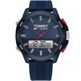 Tommy Hilfiger Digital Analog Blue Dial Blue Rubber Strap Watch For Men - 1791761