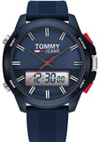 Tommy Hilfiger Digital Analog Blue Dial Blue Rubber Strap Watch For Men - 1791761