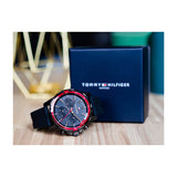 Tommy Hilfiger Mason Black Dial Black Rubber Strap Watch for Men - 1791793