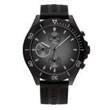 Tommy Hilfiger Larson Chronograph Black Dial Black Rubber Strap Watch For Men - 1791921