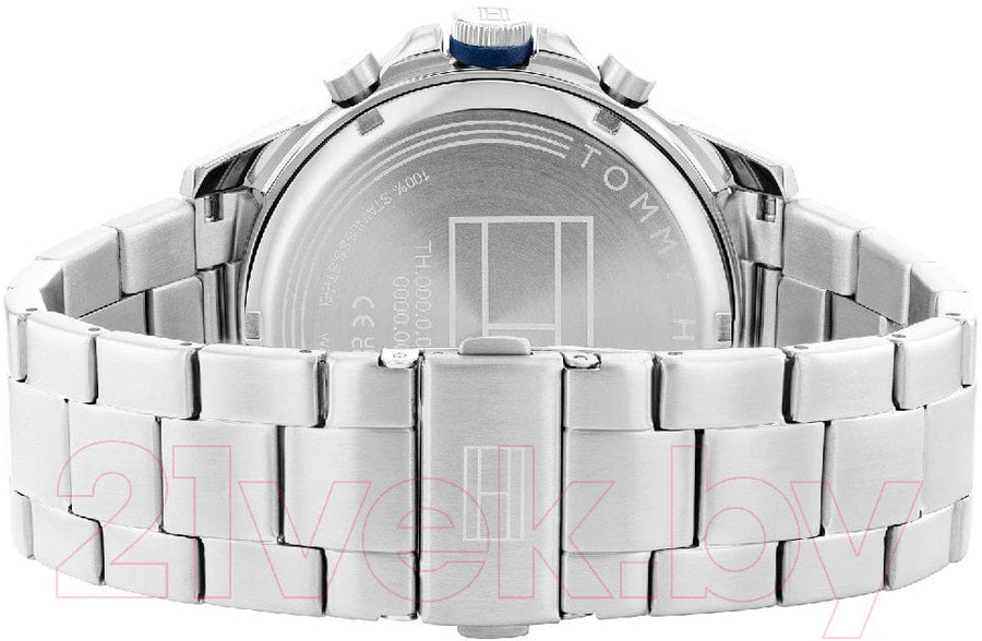 Tommy Hilfiger Blaze Chronograph Black Dial Silver Steel Strap Watch For Men - 1792029