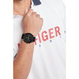 Tommy Hilfiger Lars Chronograph Black Dial Black Leather Strap Watch For Men - 1792062