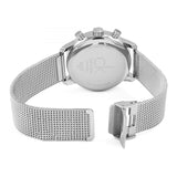 Calvin Klein City Chronograph White Dial Silver Mesh Bracelet Watch for Men - K2G27126