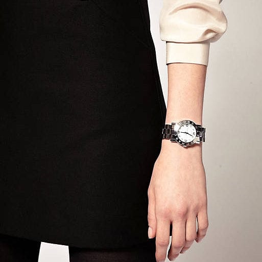 Marc Jacobs Amy White Dial Silver Steel Strap Watch for Women - MBM3054