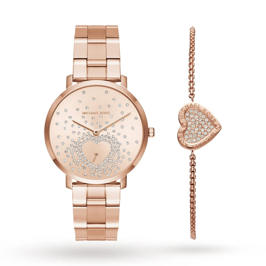 Michael Kors Jaryn Rose Gold Dial Rose Gold Steel Strap Watch for Women - MK3621