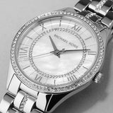 Michael Kors Lauryn Mother of Pearl Dial Silver Steel Strap Watch for Women - MK3900