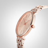 Michael Kors Pyper Three-Hand Rose Gold Dial Rose Gold Steel Strap Watch For Women - MK3897