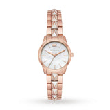 Michael Kors Runway Mercer Mother of Pearl White Dial Two Tone Steel Strap Watch For Women - MK6674