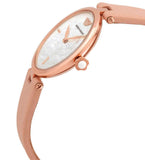 Emporio Armani Arianna Mother of Pearl Dial Pink Leather Strap Watch For Women - AR11199