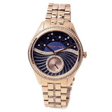 Michael Kors Lauryn Blue Dial Rose Gold Steel Strap Watch for Women - MK3723