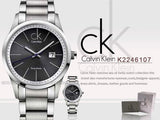 Calvin Klein Bold Black Dial Silver Steel Strap Watch for Men - K2246107