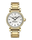 Coach Madison White Dial Gold Steel Strap Watch for Women - 14502397