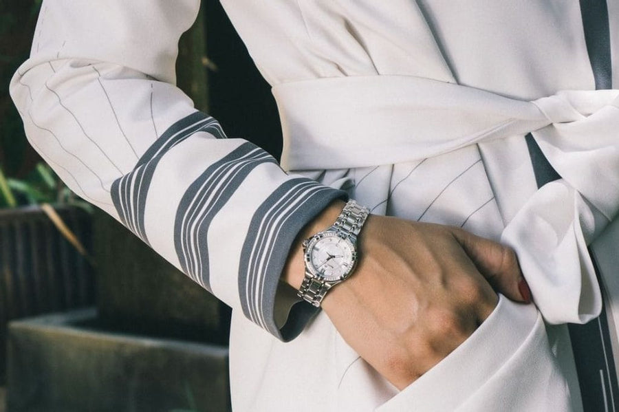 Maurice Lacroix Aikon White Mother of Pearl Dial Silver Steel Strap Watch for Women - A11006-SD502-170-1