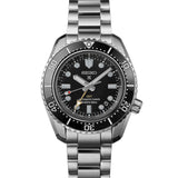 Seiko Prosprex Dark Depths GMT Automatic Black Dial Silver Steel Strap Watch For Men - SPB383J1